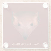 Fractal Red Fox Glazen Onderzetter (Achterkant)