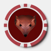 Fractal Red Fox Poker Chips (Voorkant)