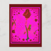 Fractal Red Rose Invitation Briefkaarten (Voorkant)