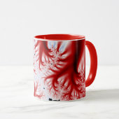 Fractal rode bloedvaten mok (Voorkant rechts)