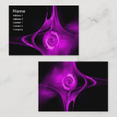 FRACTAL ROOS 1 fel licht paarse zwart Visitekaartje (Voorkant / Achterkant)