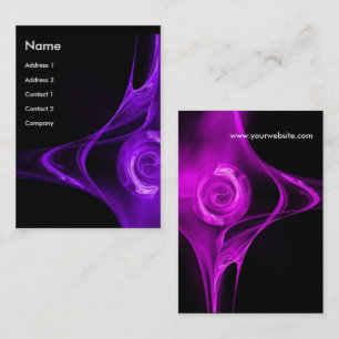 FRACTAL ROOS 2 felroze paarse zwart Visitekaartje
