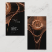 FRACTAL ROOS 3 helderbruin zwart Visitekaartje (Voorkant / Achterkant)