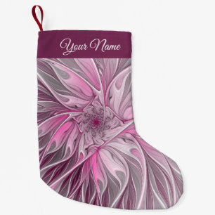 Fractal roze ster ster Floral Pattern Kleine Kerstsok