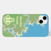 Fractal Shoreline met aangepaste tekst/symbool Case-Mate iPhone Case (Achterkant (horizontaal))