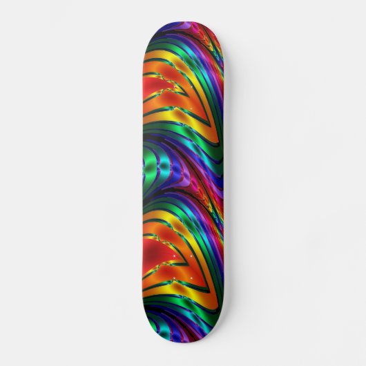 Fractal Silk Rainbow Skateboard (Voorkant)