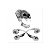 Fractal Skull en Crossbone Rubberstempel (Afrduk)