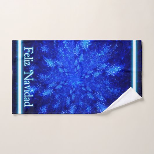 Fractal Snowburst - Feliz Navidad Handdoek (Handdoek)