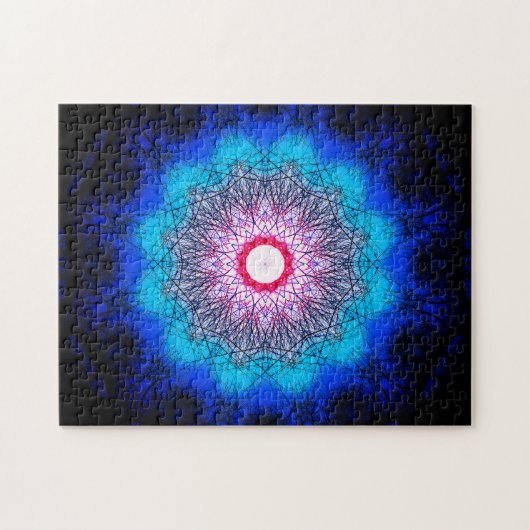 Fractal Snowflake Mandala Legpuzzel (Horizontaal)