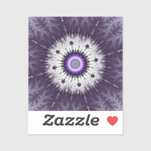 Fractal Snowflake Pattern Sticker (Vel)