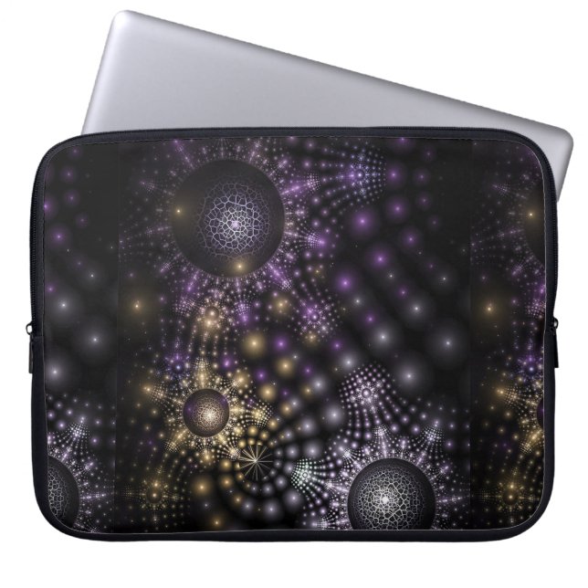 Fractal Sphere Art Mandala Universum Laptop Sleeve (Voorkant)