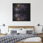 Fractal Sphere Mandala Universe Stretched Canvas Afdruk (Insitu (Slaapkamer))