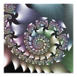 Fractal spiraalvormig kunstwerk foto afdruk
