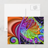 Fractal Spiral Pulling Taffy Briefkaart (Voorkant / Achterkant)