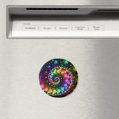 Fractal Spiral Rainbow Nebula Magneet (Insitu (Vaatwasser))