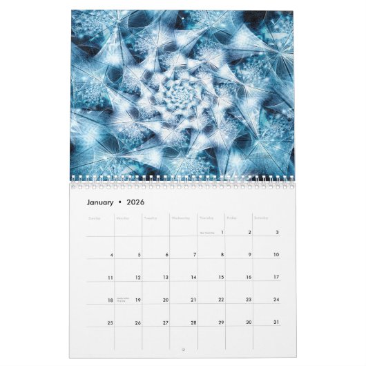 Fractal Spirals van Wolfepaw Calendar January Cvr Kalender (Jan 2026)