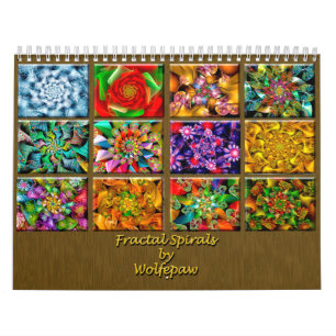 Fractal Spirals van Wolfepaw Calendar Kalender