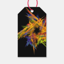 Fractal Star Christmas Gift Label