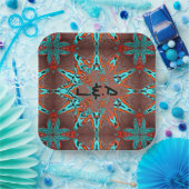 Fractal Star of Future & Your letters Papieren Bordje (Feest)