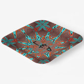 Fractal Star of Future & Your letters Papieren Bordje (Gebogen)