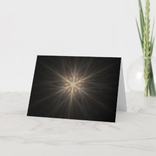 Fractal Star of Snowflake Design Feestdagen Kaart