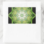 Fractal Stardust groen Rechthoekige Sticker (Tas)