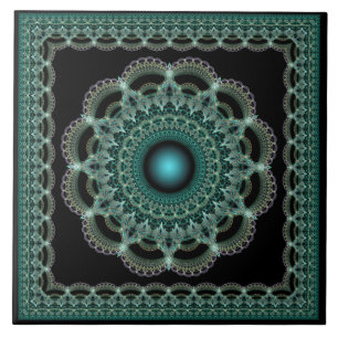 Fractal ster mandala tegeltje