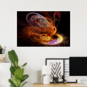 Fractal - Stijging van de fenix Poster (Thuiskantoor)