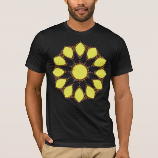 Fractal Sun Flower T-shirt (Voorkant)