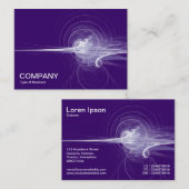Fractal Swirl - Deep Paars Visitekaartje (Voorkant / Achterkant)