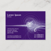 Fractal Swirl - Deep Paars Visitekaartje (Achterkant)