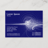 Fractal Swirl II - Deep Navy Blue Visitekaartje (Achterkant)