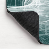 Fractal Swirl III - Donkergroen Muismat (Hoek)