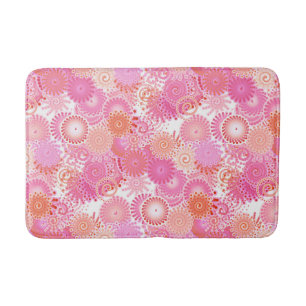 Fractal Swirl Pattern, Shades of Pink and Coral Badmat