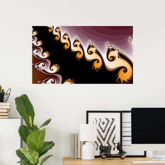 Fractal Swirl Poster (Thuiskantoor)