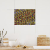 Fractal tapijtontwerp poster (Keuken)