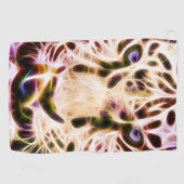 Fractal Tiger Closeup - Sinaasappel Golfhanddoek (Horizontaal)