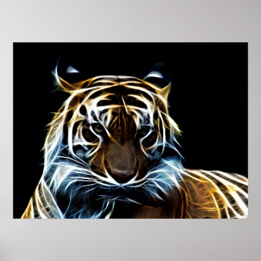 Fractal tijger poster (Voorkant)