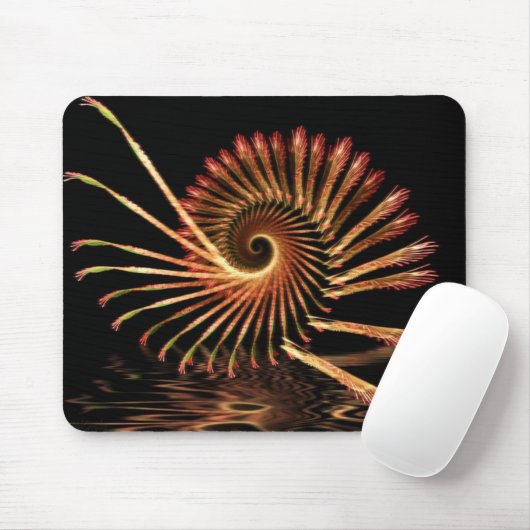 Fractal Timber Shell Swirl Mousepad Muismat (Met muis)