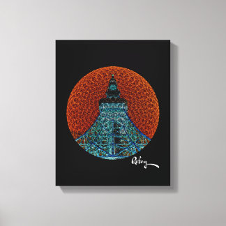 Fractal Tokyo Tower van Rofey Canvas Afdruk
