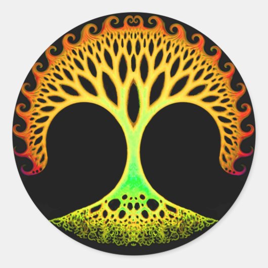 Fractal Tree of Life Inspiratie Stickers (Voorkant)