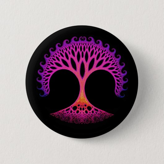 Fractal Tree of Life Inspiration Ronde Button 5,7 Cm (Voorkant)