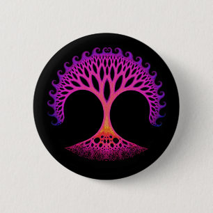 Fractal Tree of Life Inspiration Ronde Button 5,7 Cm