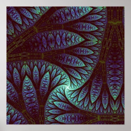 Fractal Tree Patroon Poster (Voorkant)