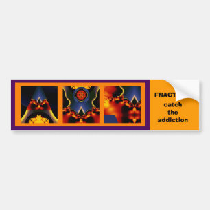 Fractal triptych bumpersticker