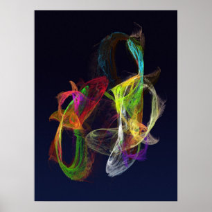 Fractal - Tropische vis Poster