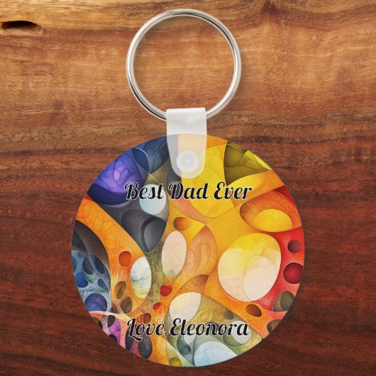 Fractal Universe Round Sleutelhanger (Voorkant)