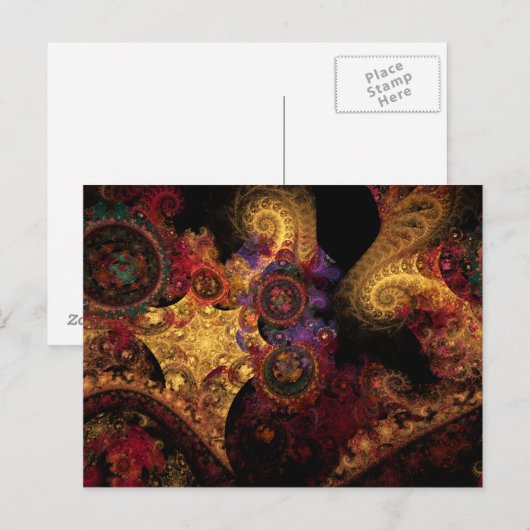 Fractal van het schouwspel briefkaart (Voorkant / Achterkant)