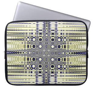 Fractal van optische illusies laptop sleeve