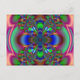 Fractal ventilator in meerdere kleuren briefkaart